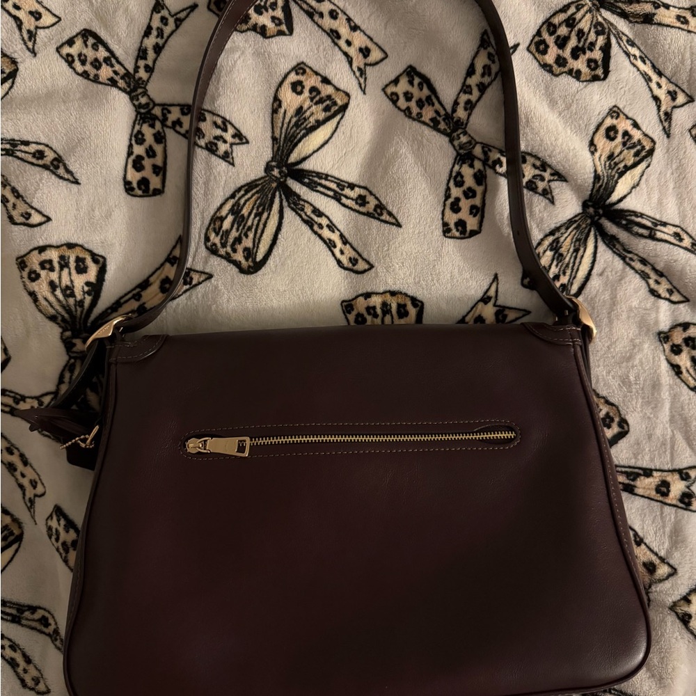 Coach Large Etta Flap Bag~ Espresso - Picture 6 of 6